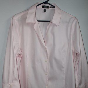Jones New York blazer blouse - baby pink, XL
